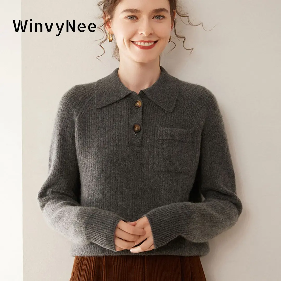 Cashmere Sweater Formal - WinvyNee Maglione da donna in lana