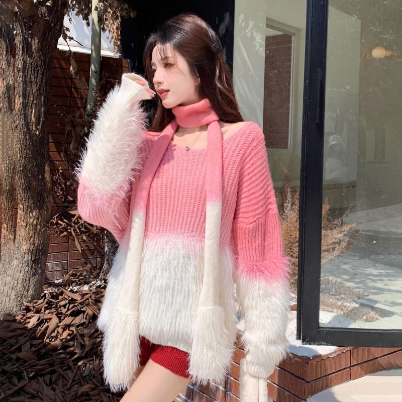 Cashmere Sweater Formal - Maglione con scollo a V sfumato