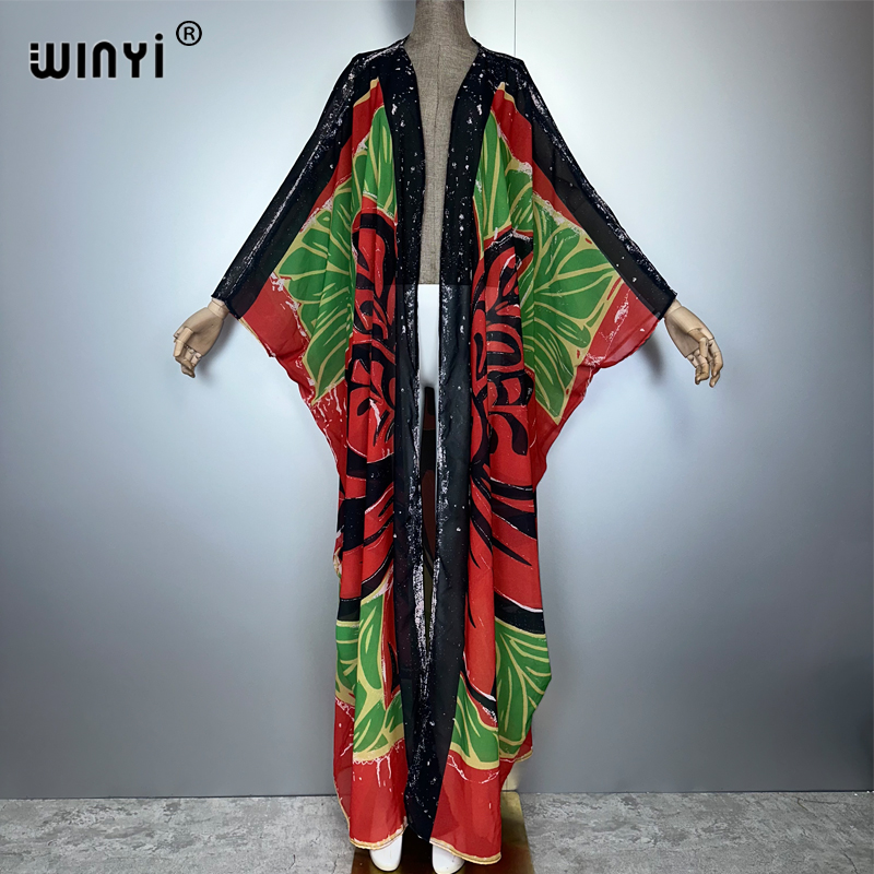 Young Women'S Formal Wear - WINYI Africa stampa retrò Kimono abiti