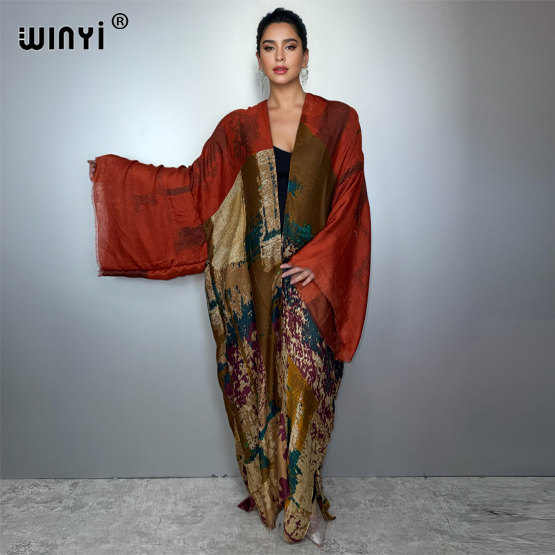 Young Women'S Formal Wear - WINYI kimono Cardigan con stampa a