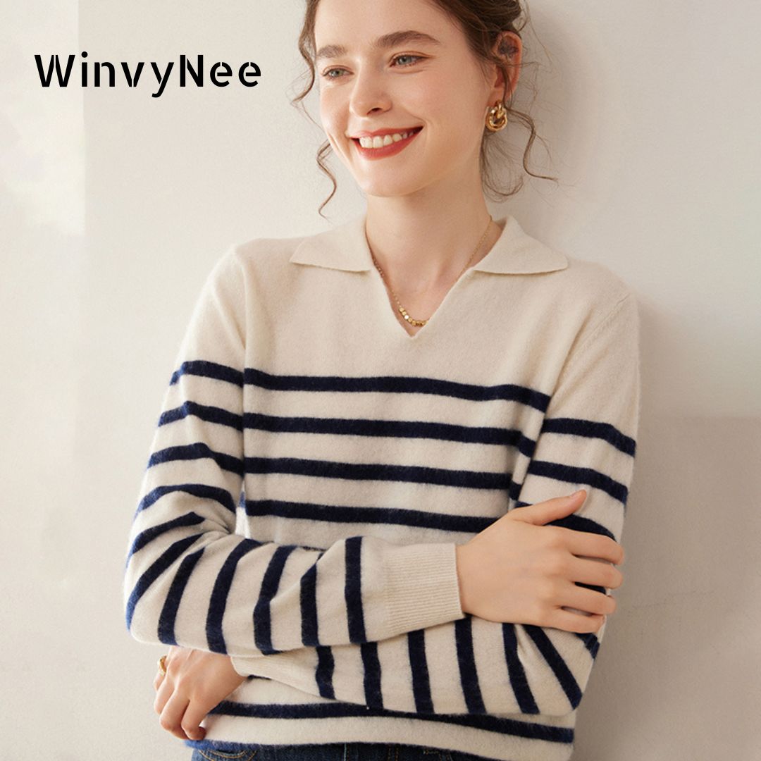 WinvyNee Maglione a righe in l - Cashmere Sweater Formal recensione e prezzo